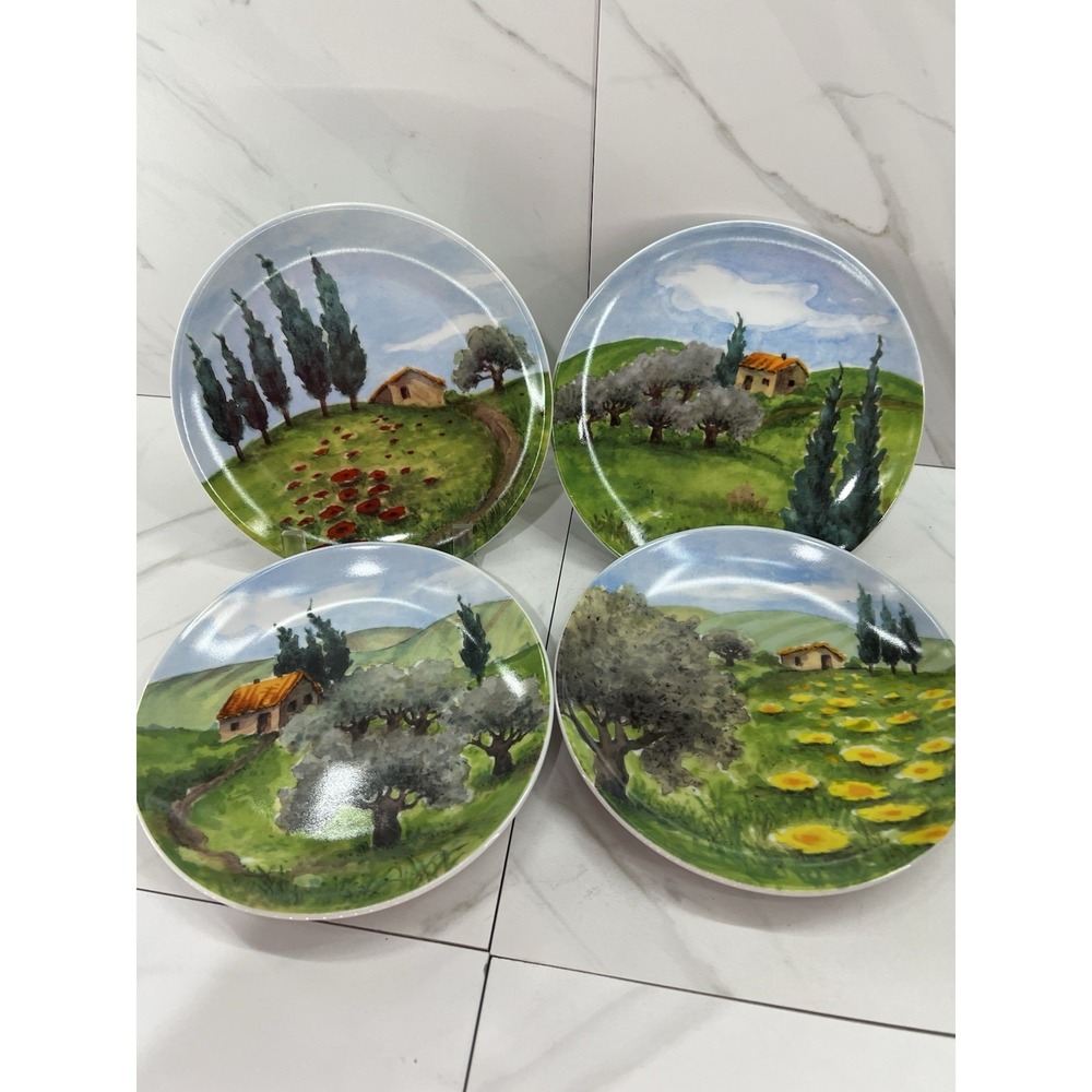 4-Susanne Riette Tuscany Plates Boston Warehouse Trading 2002 Dessert Apps 6.5"